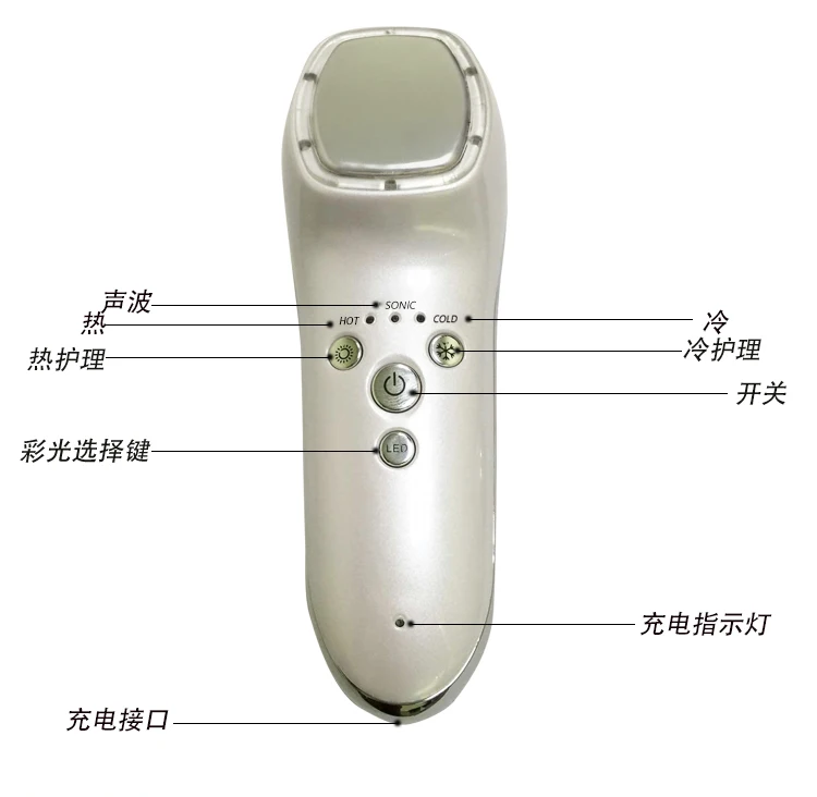 Electric Facial Massage Hot And Cold Import Instrument Beauty Massager Home Salon Spot Equipment To Face Pigment Detoxification