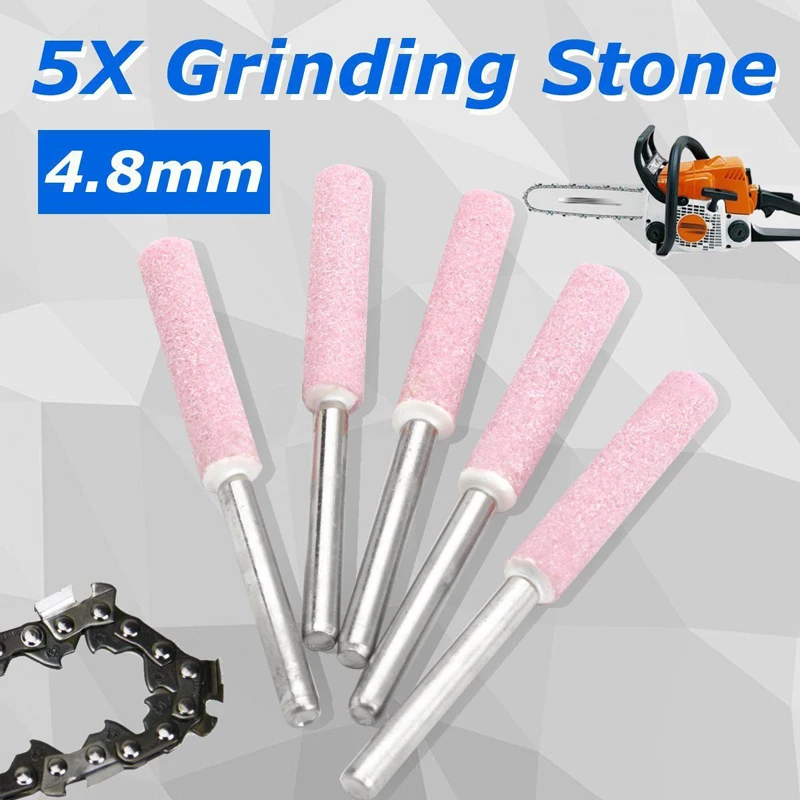 

5PCS/lots 3/16" 4.8mm Chainsaw Sharpener Burr Chain Saw Grinding Stone File