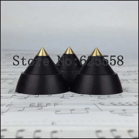 4 Pair 23mm*19mm Ebony tube amp speaker amplifier CD HIFI shock spikes diy amplifier wood feet spikes self-adhesive