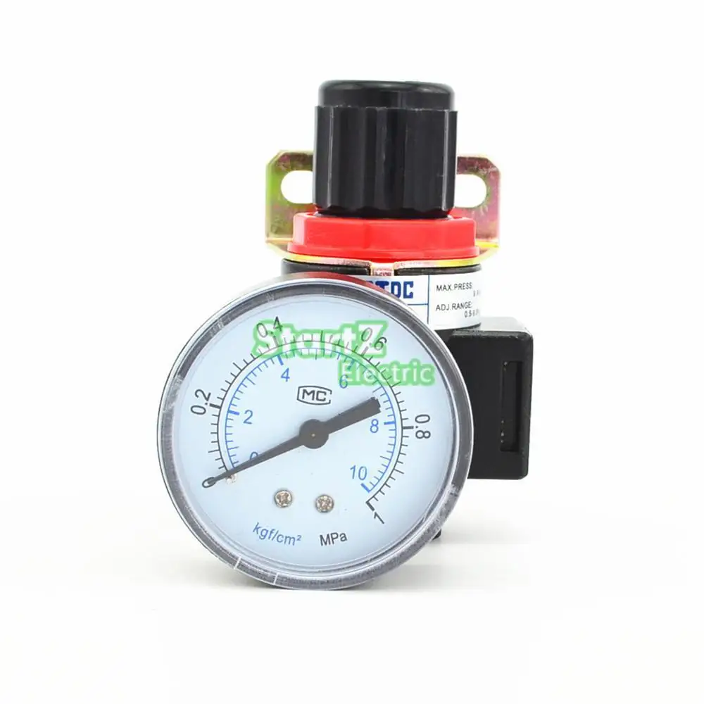 3/8'' Pneumatic Filter Regulator Air Source Treatment w 0-1MPa Gauge BR3000