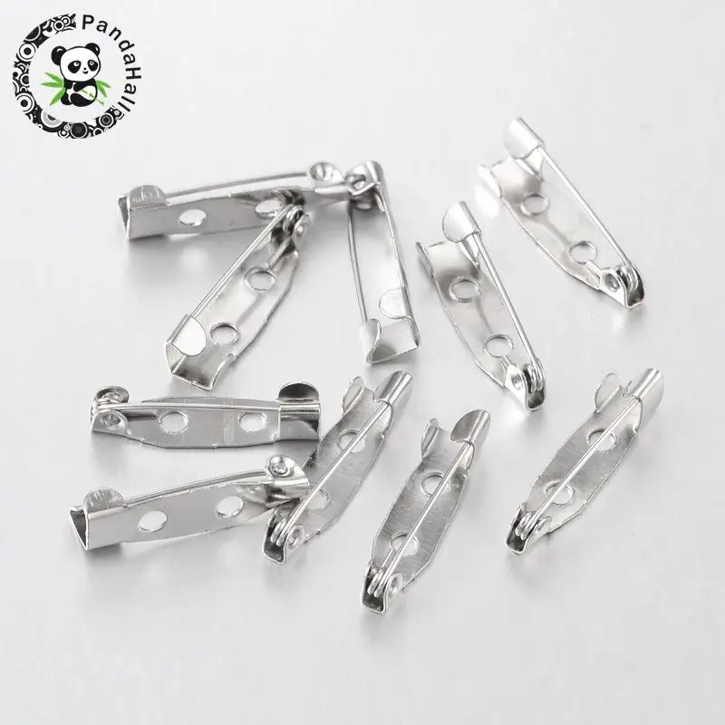 1000pcs Iron Brooch Findings Back Bar Pins for Jewelry Making DIY Silver Golden Platinum Color, 20mm long, 5mm wide, 5mm thick