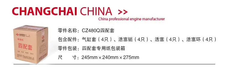 Fast Shipping Diesel Engine CZ480Q Piston Pin Ring Original Changchai Water Cooled