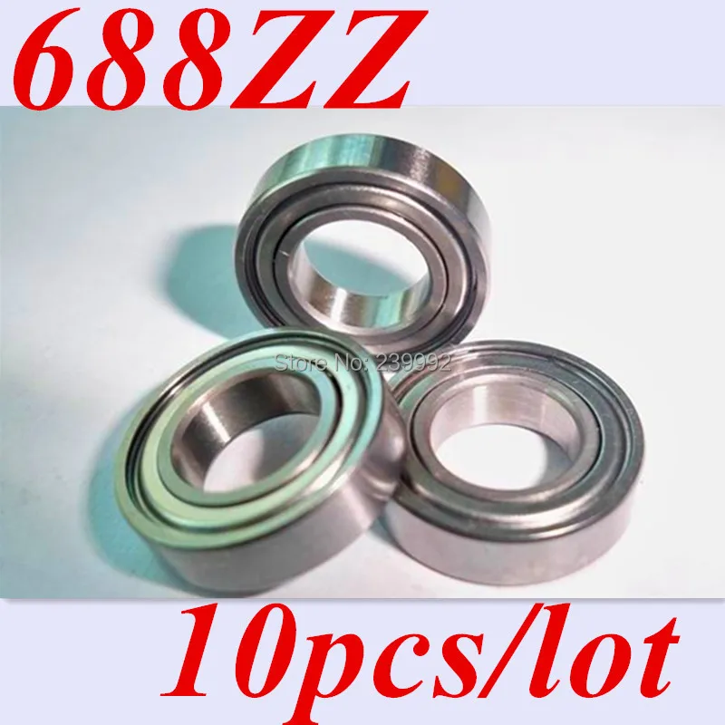 

Free shipping 10pcs 688ZZ 688Z 688 ABEC-5 8*16*5 Miniature Ball Radial Deep Groove Ball Bearings