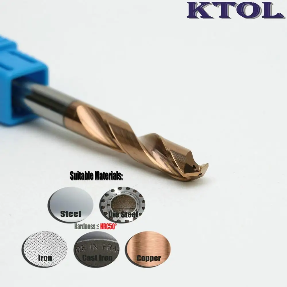 1 pc CED5.1-6. 0 millimetri di Titanio Carburo di Tungsteno Punte per Metallo 3D Torsione Ferro Acciaio Trapani Fresa Strumento Interno di Raffreddamento