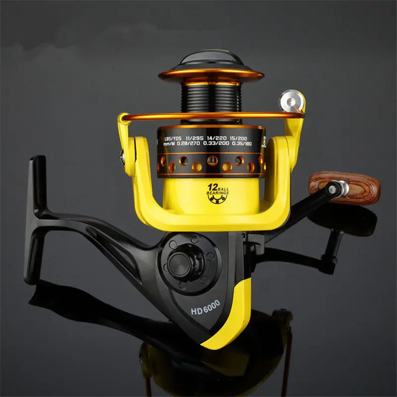 German technology Fishing Reel 12BB 1000 -7000 spinning reel carpa molinete de pesca roda spinning wheel fishing reel LYW-1