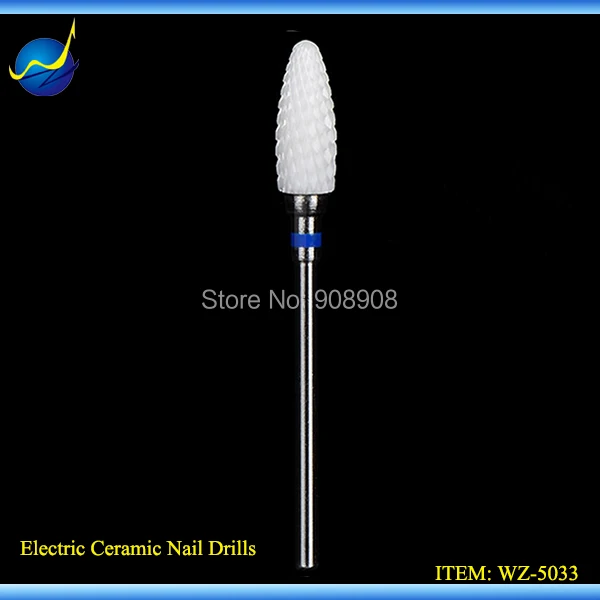 

Free shipping 1pc Flame Ceramic Drill Bit 3/32" White Ceramic Burr Bits For Manicure Pedicure Professional Nail Tools Nail Mills