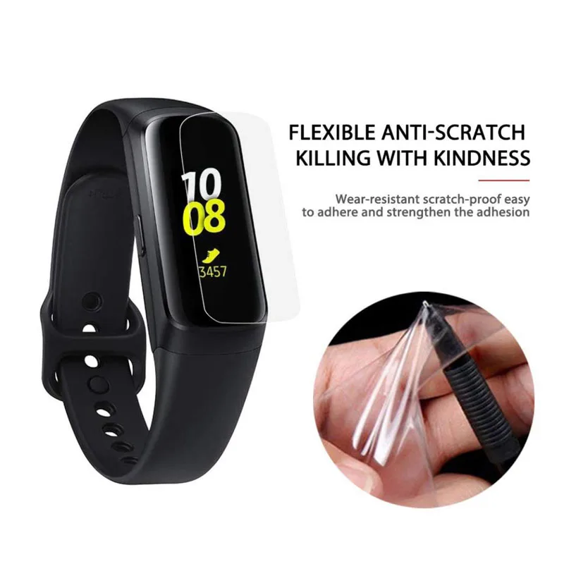 10pcs TPU Soft Screen Protector Film for Samsung Watch Galaxy Fit R370/ Fit-e R375   Anti-Scratch Anti-Fingerprint HD Clear