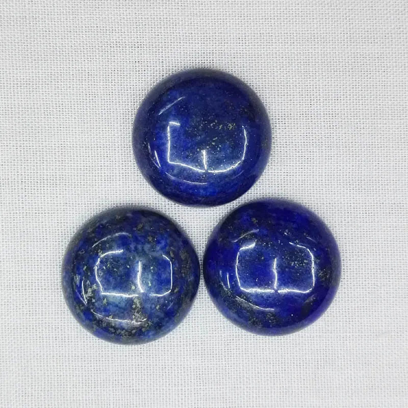 Fashion lapis lazuli 20MM 10pcs/lot Natural Stone round Bead Charm high quality cab cabochon beads for jewelry making Wholesale