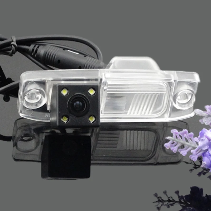 4 LED car rear parking camera ccd night vision rainproof  +Dynamic track line for Hyundai Eight-generation Sonata