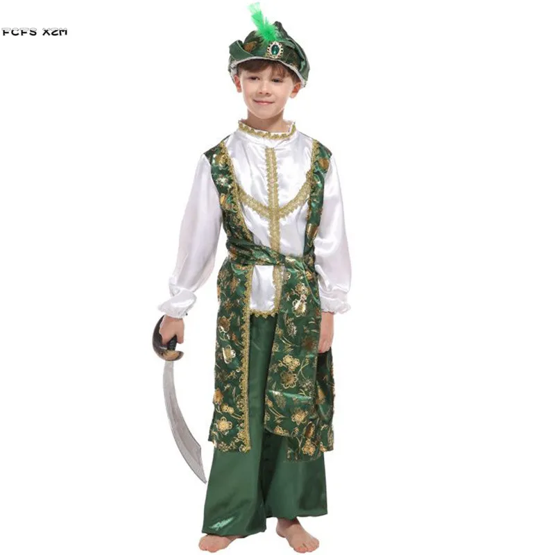 子供のためのアラジン戦士のコスプレ衣装,ハロウィーン,アラブ王子,カーニバル,プリム,ステージパフォーマンス,仮面舞踏会のパーティードレス