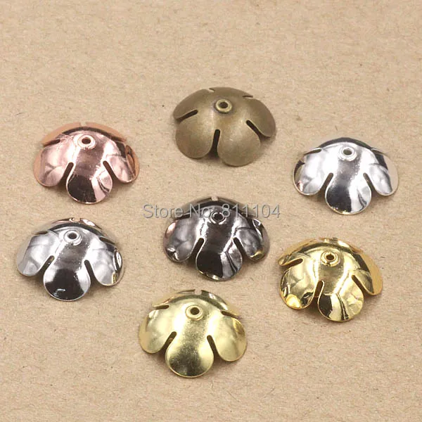 17x7mm Multi-color Plated Brass Metal Blank Filigree Circle 3D Flower Charms Links Wraps Connectors DIY Jewelry Findings Crafts