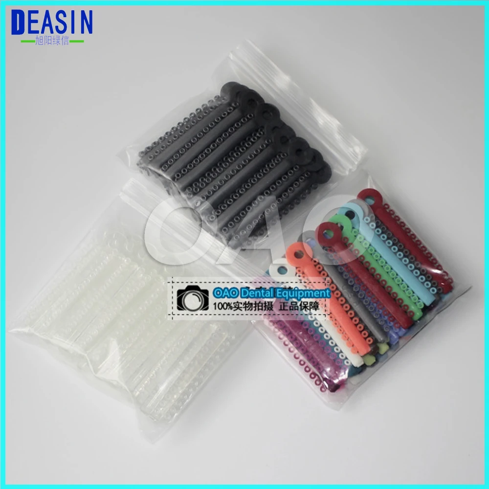 2018 high quality 2Pack(80pcs) Dental Orthodontic Materials Transparent Color Ligature Ties Rubber Band Elastic Dentist Products