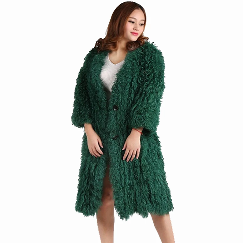 2021 France styel new women lamb fur coat tan sheep fur coats short Sheep skin jacket 90cm Mongolia Sheep Fur