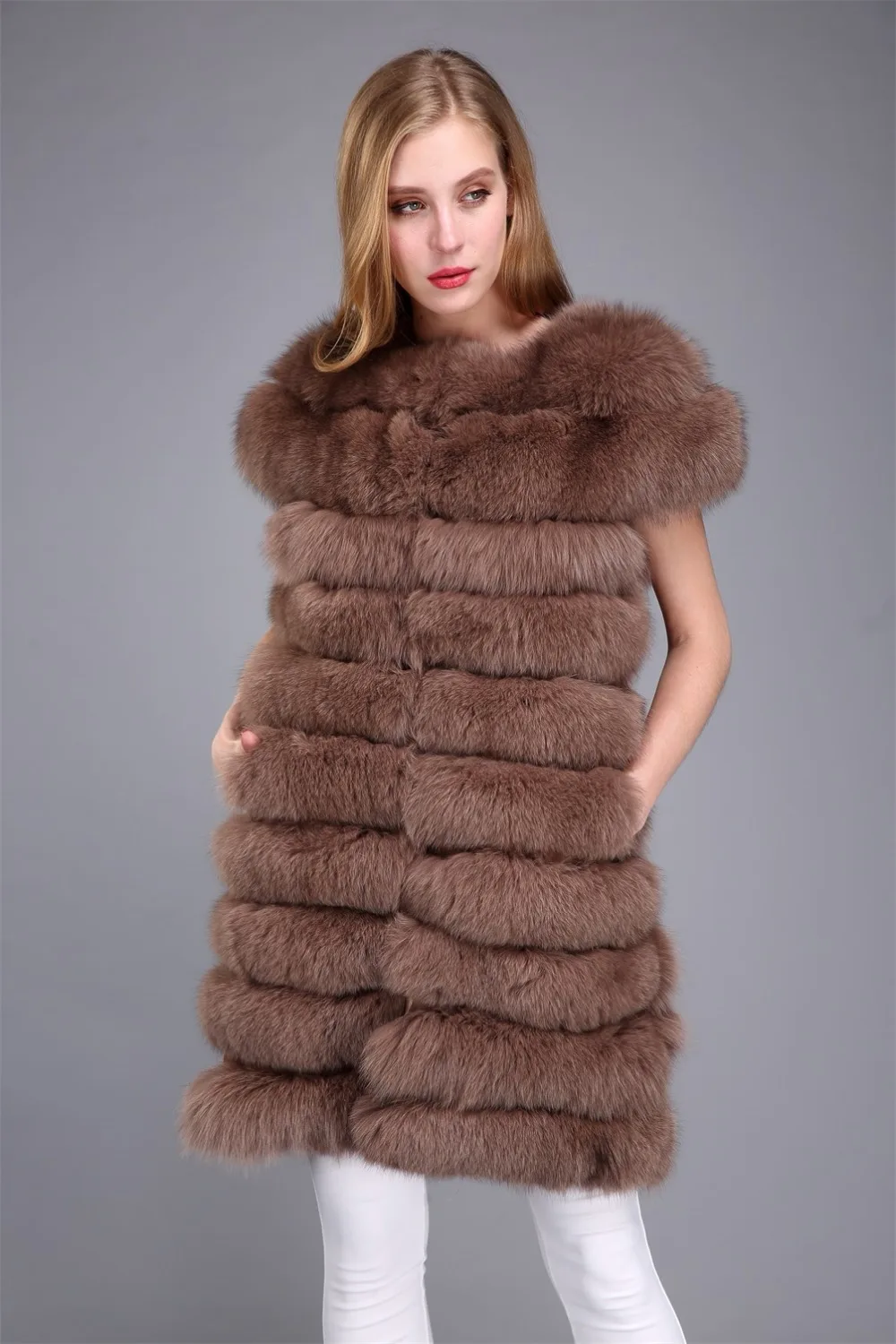 Folobe Vrouwen Bont Vest Jas Lange Faux Fur Vest Winter Bontjas Jas Voor Vrouwen Uitloper Harige Vrouw Winterjassen