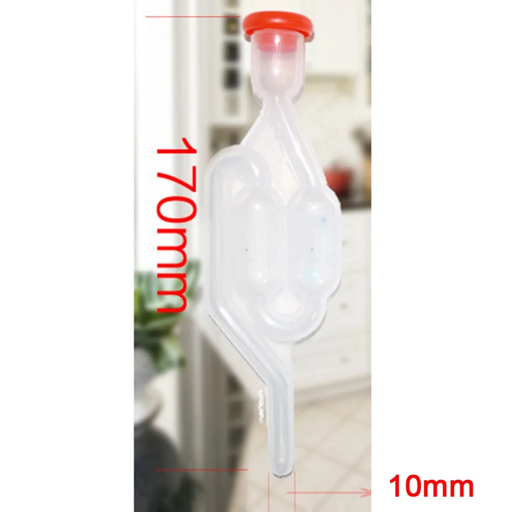 Water Seal Exhaust One way Home Bar Brew Wine Fermentation Airlock Brewing Sealed Plastic Air Lock Valve Water Sealed Valves