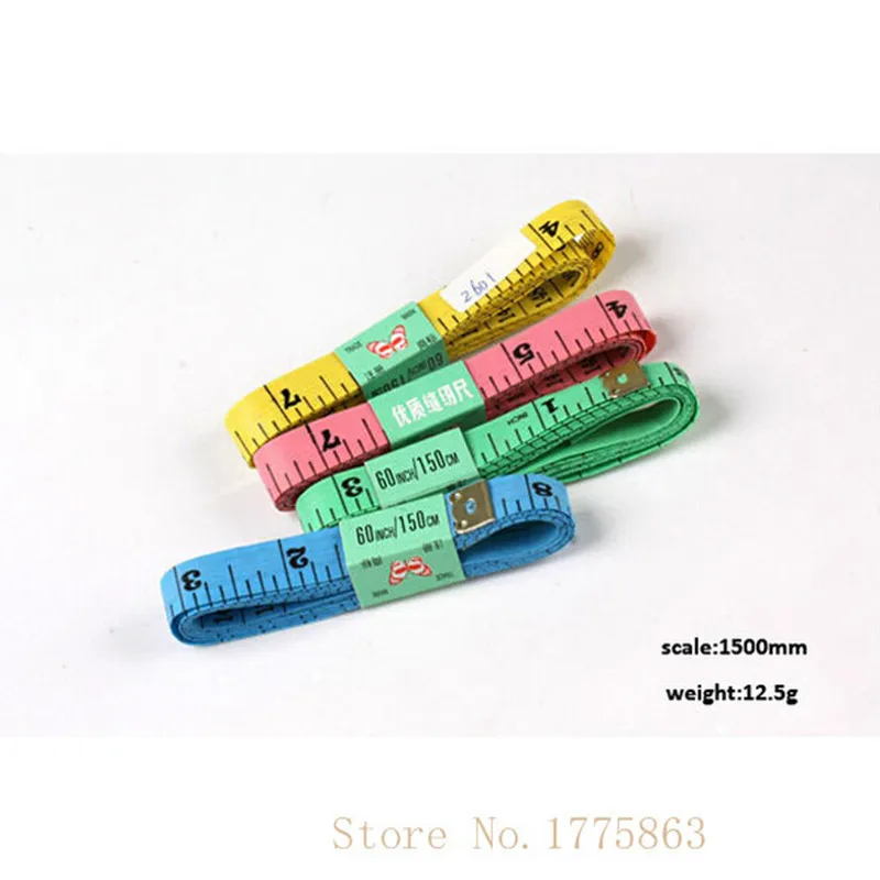 2Pcs random color Soft Tape Measures,Sewing Tailor Body Scale , Plastic Soft Ruler ,Gauging Tools 1.5M  AA7544