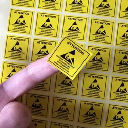 4.8*4.8cm ATTENTION Sticker Adhesive Label for ESD Anti Static Sensitive Device Electronic Shielding Anti-Static Party Packing