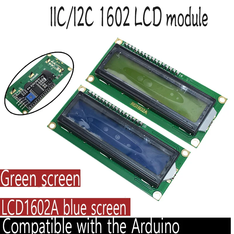 

LCD1602+I2C LCD 1602 module Blue Green screen PCF8574 IIC I2C LCD1602 Adapter plate for arduino uno r3 mega2560