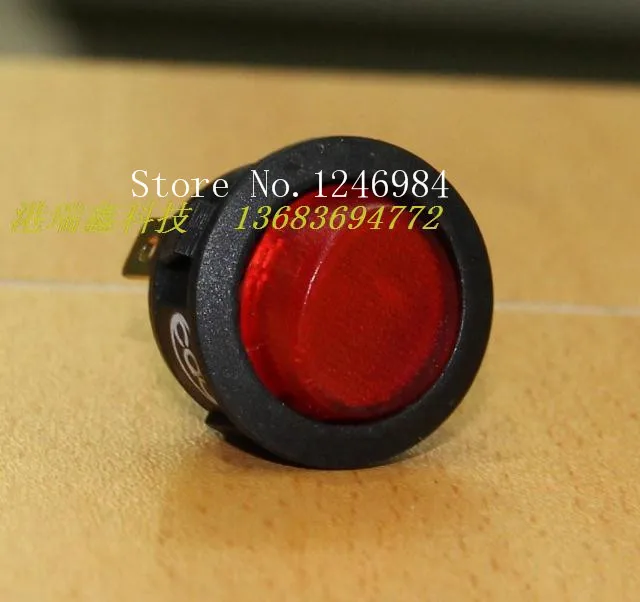 [SA]M20.5 Power Switch Round Rocker Switch AC 220V red illuminated rocker switch single HF-606--100PCS/LOT