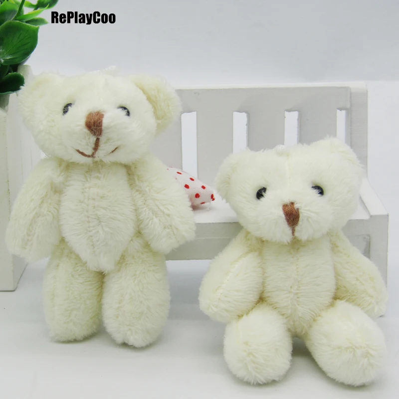 

100PCS/LOT Kawaii Small Joint Cute Bears Stuffed Plush 8CM Toy Bear Mini Bear Plush Toys Wedding Valentine's Day Gifts 0902