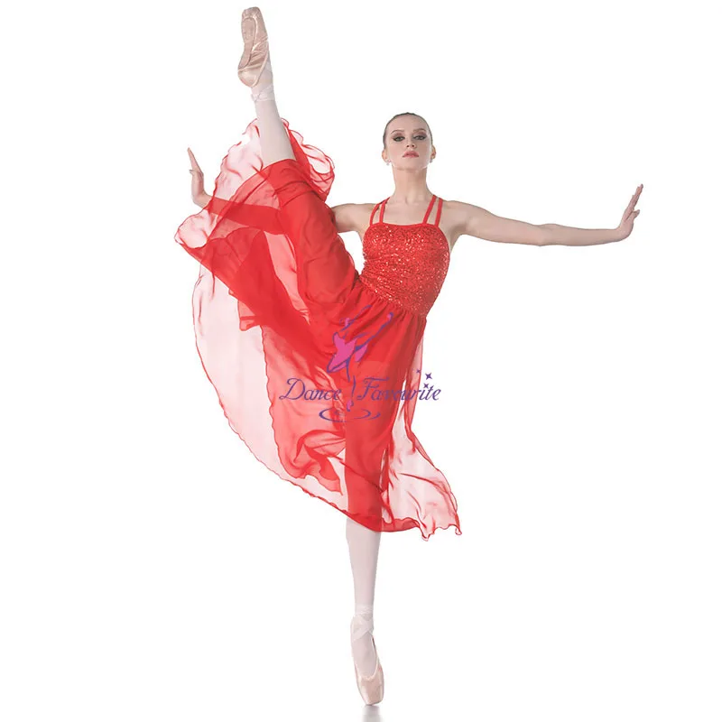 

Dance Favourite Dance Costumes 18019 Sequin Spandex Bodice with Chiffon Skirt Ballet Dress, Lyrical Ballet Dress