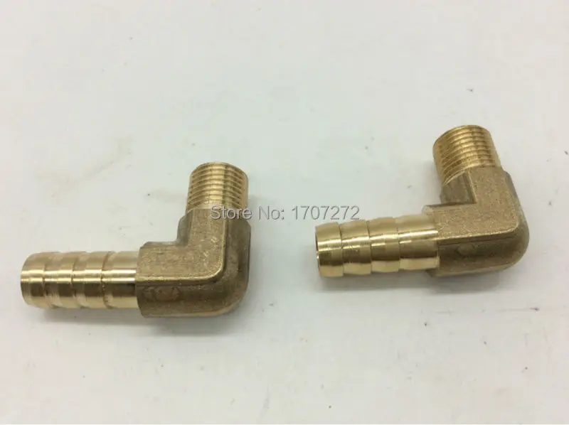 free shipping 8mm Hose Barb x M8*1 Male Thread Elbow Brass Barbed Fitting Coupler Connector Adapter