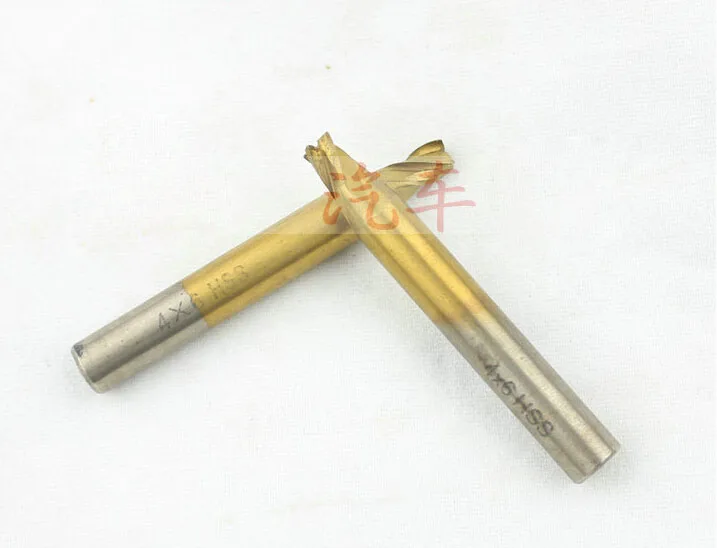 4.0mm Drill Titanized End Mill Milling Key Cutter For Vertical Key Machine,Titanium Milling Cutter