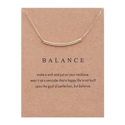 Simple Choker Necklace Jewelry New Arrived Golden Balance Bar Alloy Pendant Chockers Necklace For Women Gift