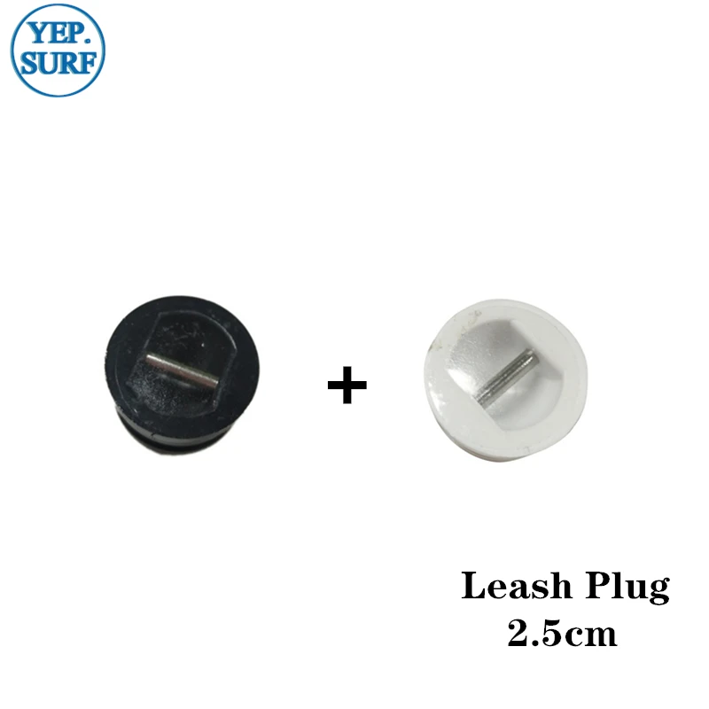 

Leash Plug Black + White 2.5cm Plastic Surfboard leash Plugs 10pcs per set