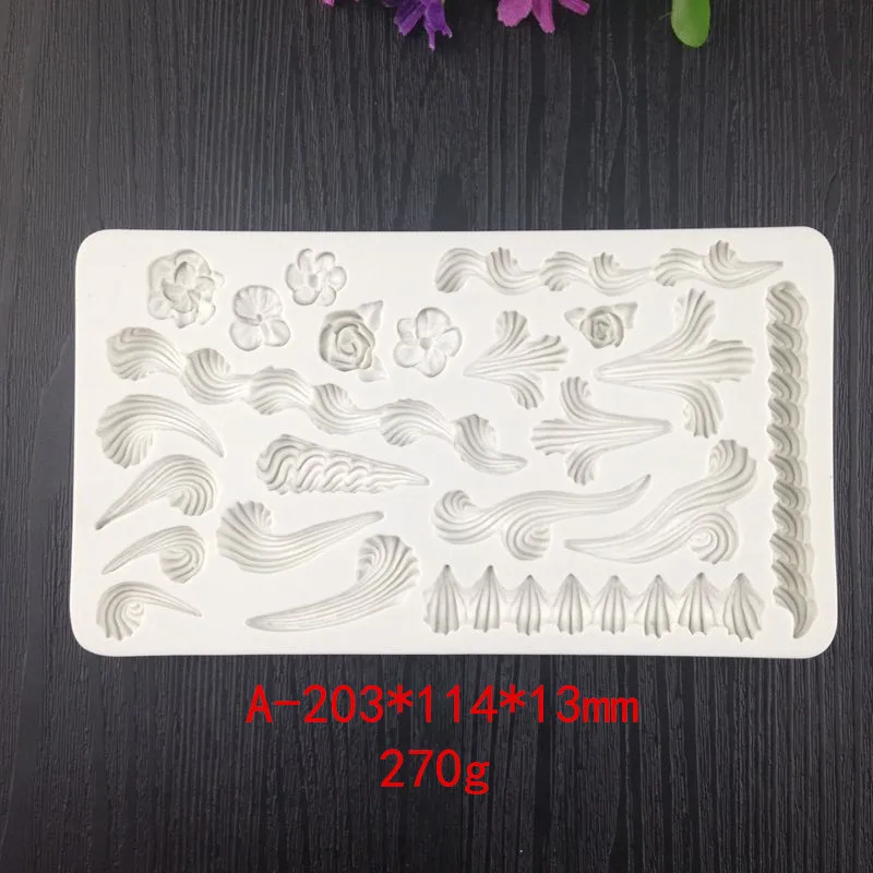 DIY Silicone Decoration Mold Feather Butterfly Bamboo Retro Lamp Sweater Knitting Texture Chocolate Cake Baking Tool WMJ-801