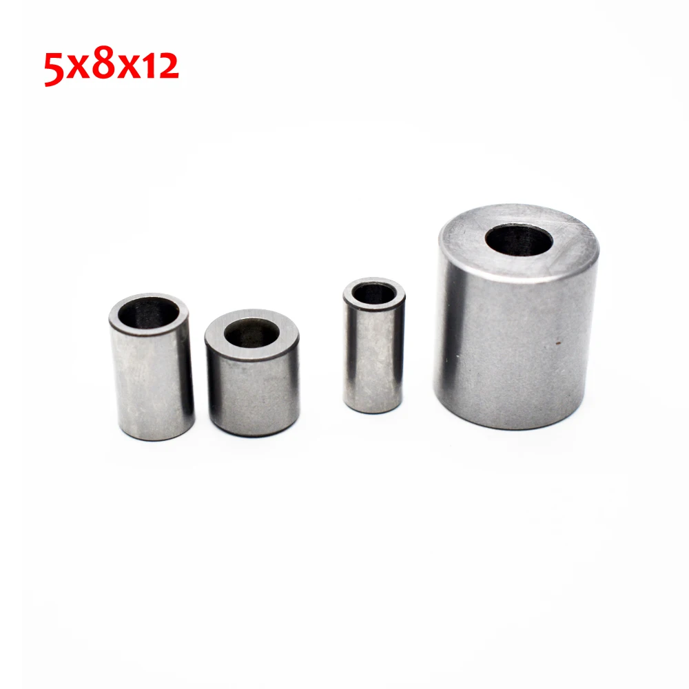 10 Pcs 5*8*12 OD 8MM ID 5MM Steel Drill Sleeve Brushing Guide Sleeve Precision Bearing Jig Bushes