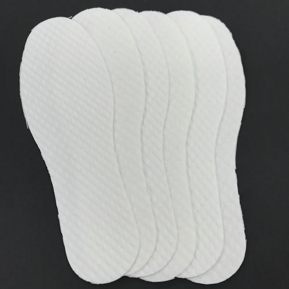 3 Pairs/ lot Disposable Comfortable wood pulp Shoes Insoles Inserts insoles for footwear Men Women White Color size 36-46 image 2