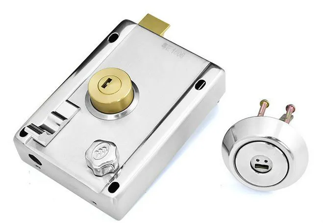 Free shipping Stainless steel anti-theft door lock super grade C idling  old outside  locks  wooden door