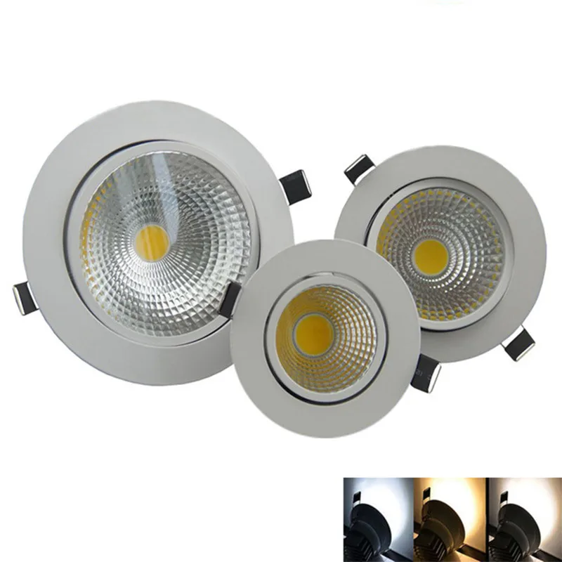 Super Bright Dimmable Led downlight COB Spot Light 5W 7W 9W 12W recessed led spot Lights Bulbs Indoor Lighting