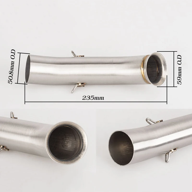 Motorcycle Middle Link Pipe Exhaust Muffler Tubes DB Killer Stainless Steel Set System for Duke 125 250 390 2017 2018 2019 2020