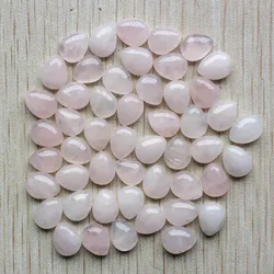 Good quality natural rose stone drop CABOCHON 8x10mm beads for jewelry accessories making 50pcs/lot Wholesale free shipping