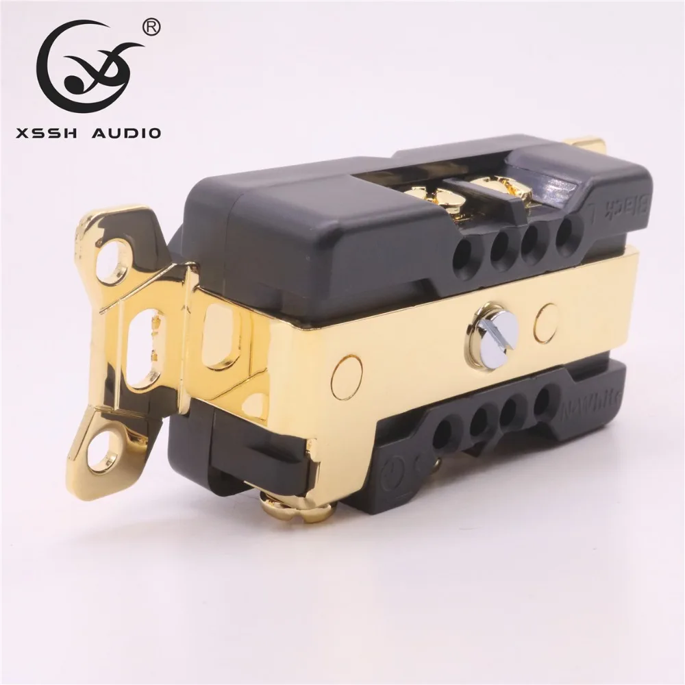 Steckdose XSSH Audio Echt Rot Reinem Kupfer Überzogene Gold Rhodium 20AMP 20A 125V Amerika Standard 3 Pins UNS elektrische Outlet Core – Detail 1