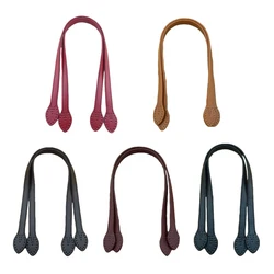 2pcs Leather Handles Durable Shoulder Bags Detachable Belt Women Leaf Handle Straps DIY Handmade Replacement Handbag Strap 61cm