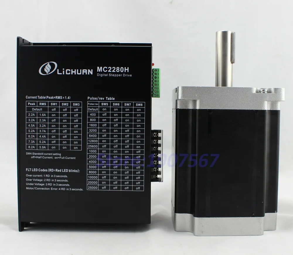 Lichuan 29Nm hybrid step motor driver set nema 42 stepper motor with driver controller MC2280H