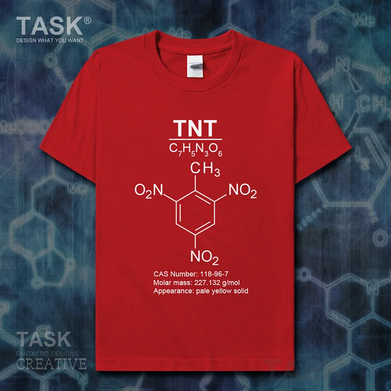 Explosion TNT Molecular Formula Chemistry Subject t-shirt new Tops t shirt mens clothes Short sleeve Fashion summercotton 01