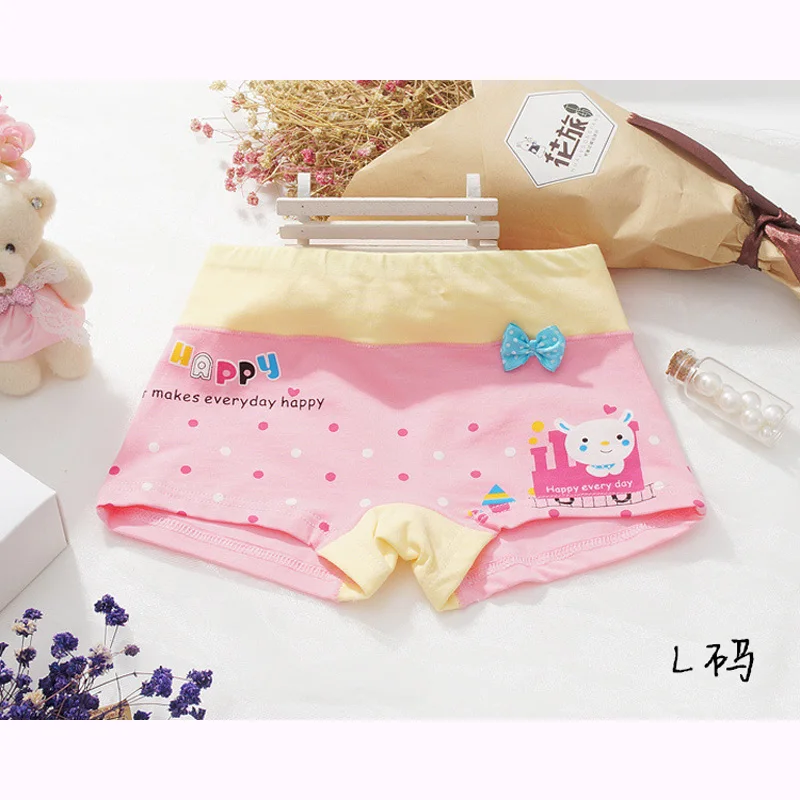 New arrived Girls Underwear Fashion Kids 95%cotton character children short boxer panties  5pcs/lot 2-10year students