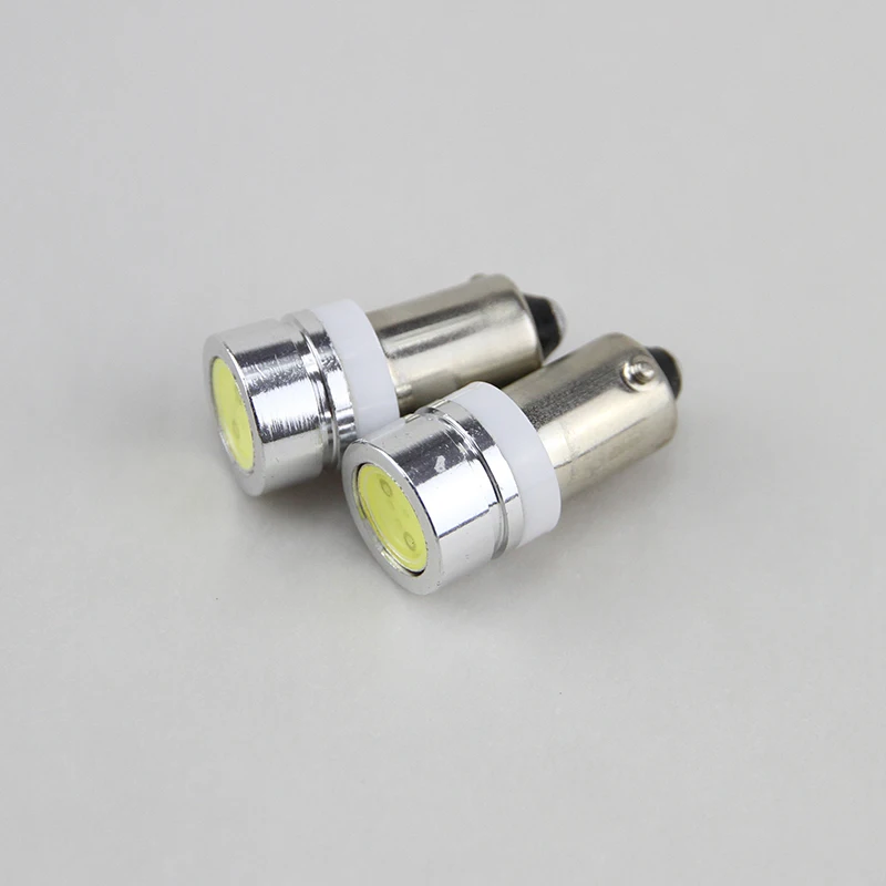 COB BA9 BA9s Single Contact Miniature Bayonet Led Bulb 12V White Car Bulbs T4W 1895 6253 64111 64113 Led Bulb (Pack of 8 White)
