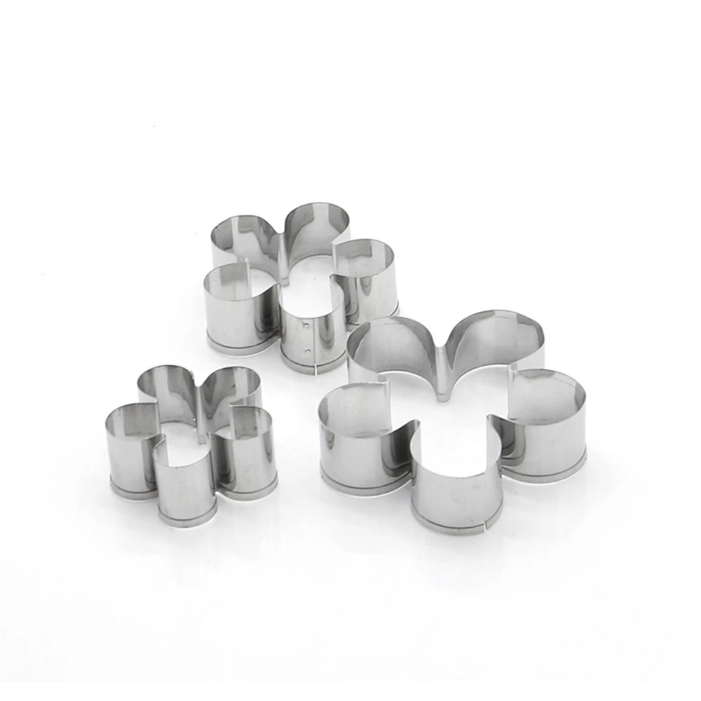 3Pcs/Set Stainless Steel Rose Petal DIY Cookie Biscuit Mould Mold Cutter Fondant Mold Decorating Biscuit Cake Mould
