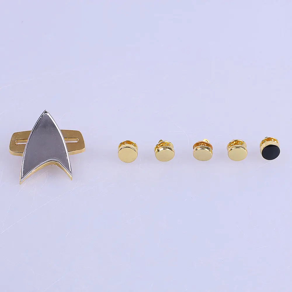 ST Badge Star Voyager Communicator รุ่นใหม่ป้ายโลหะ Pin & Rank Pip/Pips 6Pcs ชุดคอสเพลย์ prop