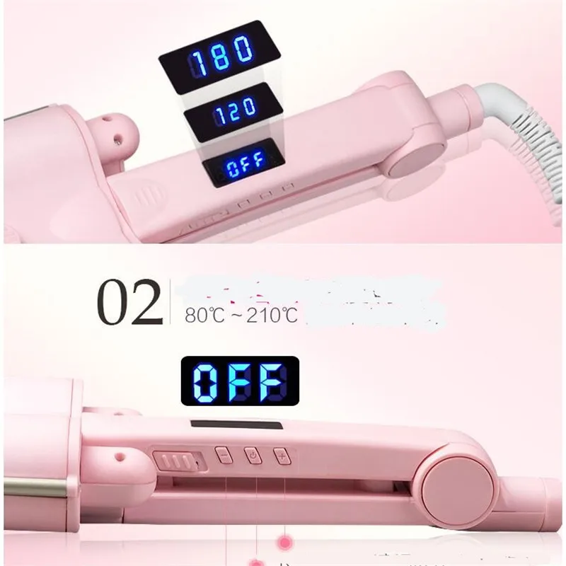 Professional Electric Magic Hair Curling Iron Ceramic Triple Barrel Spiral Curler Tongs Wave Crimple Styling Salon Roller Style