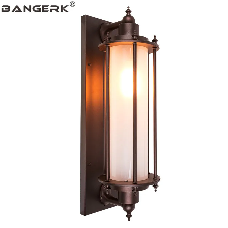 Antique Outdoor LED Wall Light Waterproof Rust Porch Lights Wall Sconce Lamp Garden Balcony Aisle Decor Aluminum Lighting