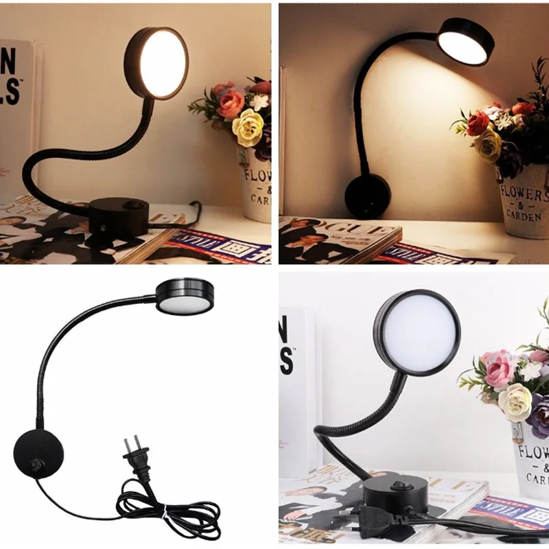 LED Hose Wall lamp flexible 3W 5W 7W bathroom mirror light silver Bedside Reading study sconces led luminaire lamps AC110V 220V