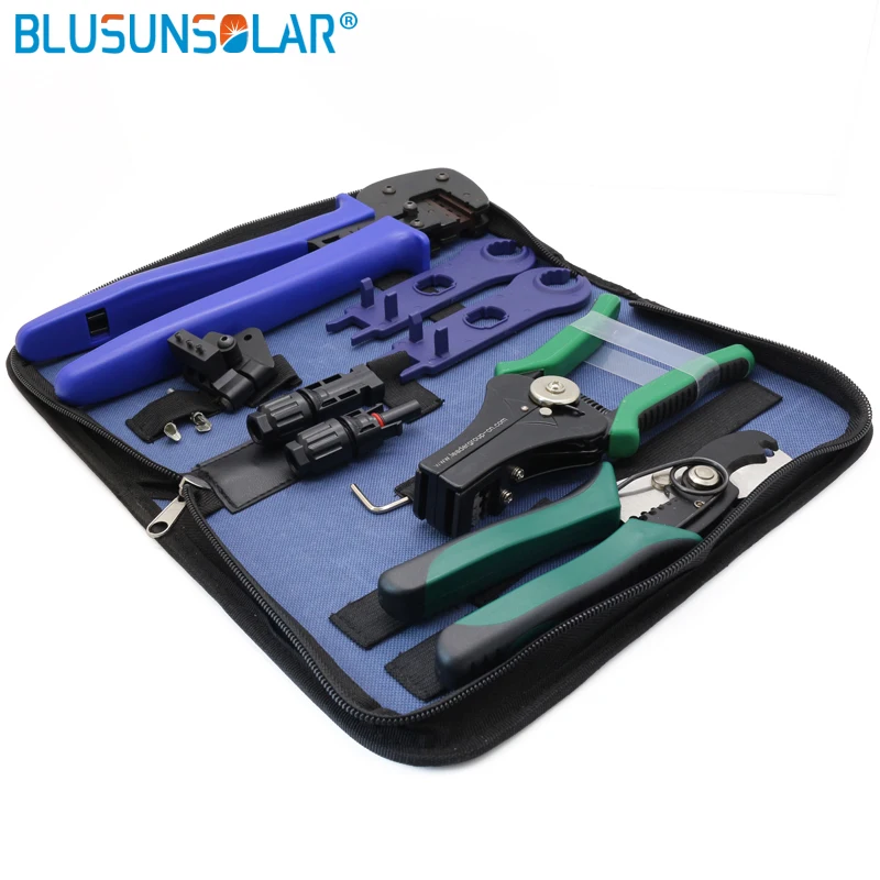 5 sets/lot  solar crimping tool kits for 2.5/4/6mm2 solar cable PV crimping tool kits with crimping/cutting/striping tools