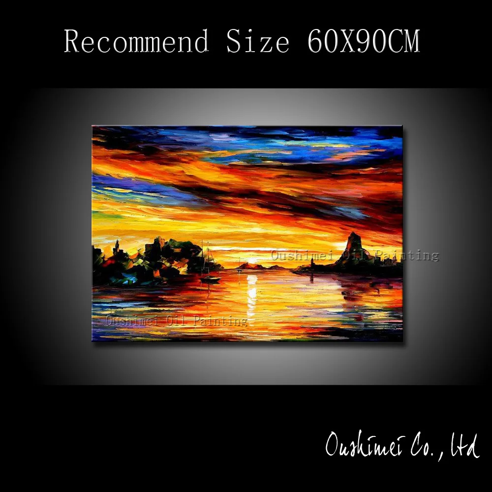 

Free Shipping High Quality Abstract Landscape Oil Painting On Canvas For Wall Decoration Abstract Sky Canvas Painting Decorative