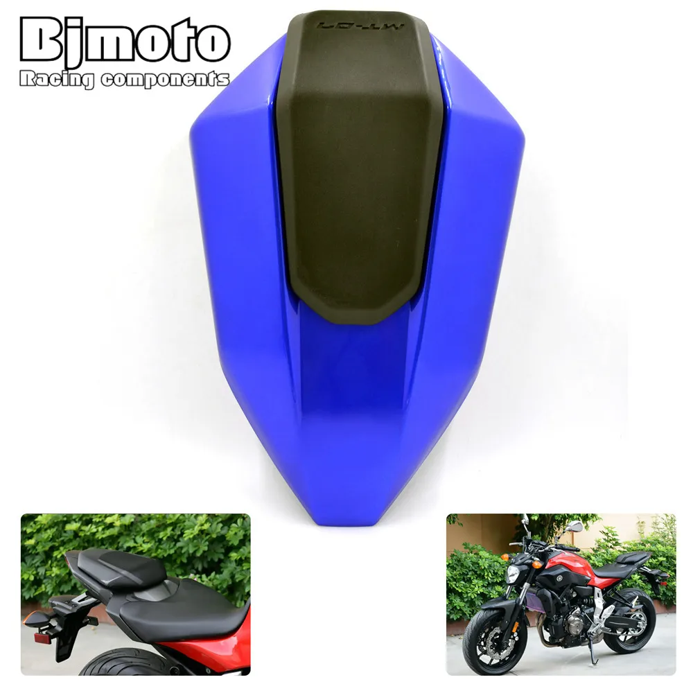 BJMOTO MT07 Motorcycle Rear Seat Cover Cowl for YAMAHA MT-07 2013 2014 2015 2016 2017 Painted Blue/Matt Black/Titanium